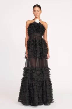 STAUD FLORIAN DRESS   BLACK New