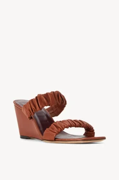 STAUD FRANKIE WEDGE   TAN Discount