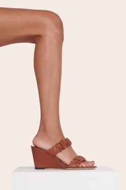 STAUD FRANKIE WEDGE   TAN Discount