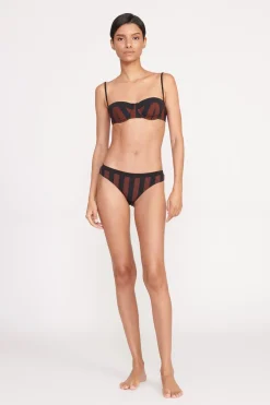 STAUD GEMMA BIKINI BOTTOM  BLACK TAN SEASHORE STRIPE BLACKTANSEASHORESTRIPE Outlet