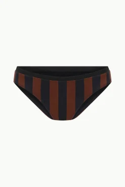 STAUD GEMMA BIKINI BOTTOM BLACK TAN SEASHORE STRIPE BLACKTANSEASHORESTRIPE Outlet