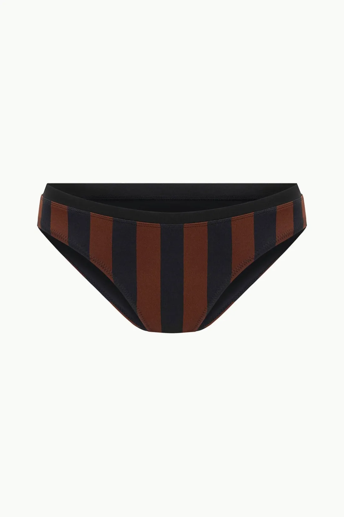 STAUD GEMMA BIKINI BOTTOM BLACK TAN SEASHORE STRIPE BLACKTANSEASHORESTRIPE Outlet