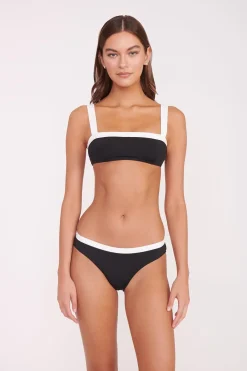 STAUD GEMMA BIKINI BOTTOM  BLACK WHITE BLACKWHITE Sale