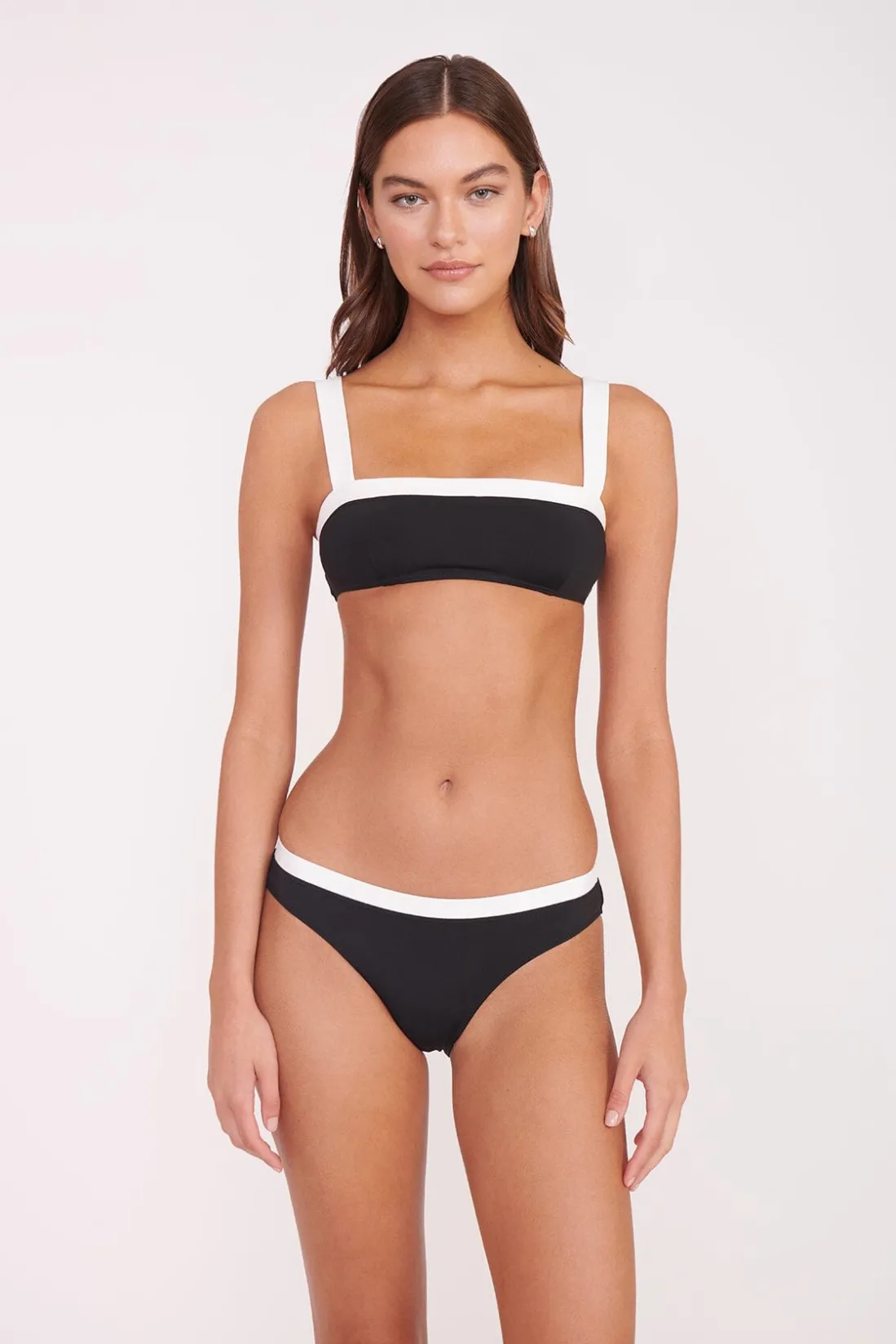 STAUD GEMMA BIKINI BOTTOM BLACK WHITE BLACKWHITE Sale