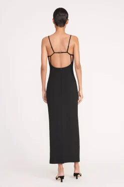 STAUD GEORGINA DRESS   BLACK