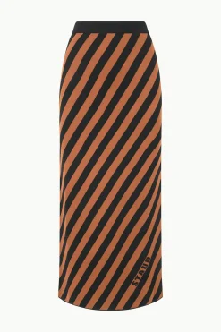 STAUD GIOVANNI SKIRT  BLACK TAN SEASHORE STRIPE BLACKTANSEASHORESTRIPE New