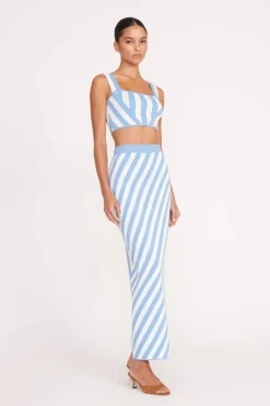 STAUD GIOVANNI SKIRT  BLUE SEASHORE STRIPE BLUESEASHORESTRIPE New