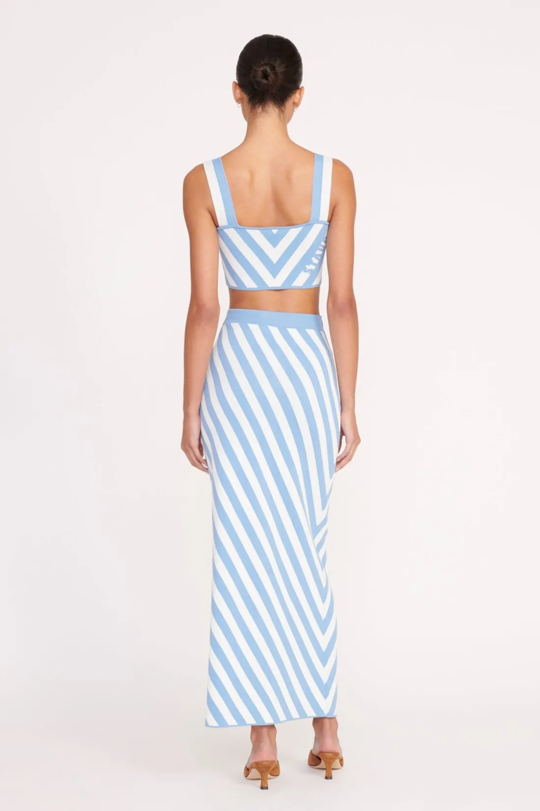 STAUD GIOVANNI SKIRT BLUE SEASHORE STRIPE BLUESEASHORESTRIPE New