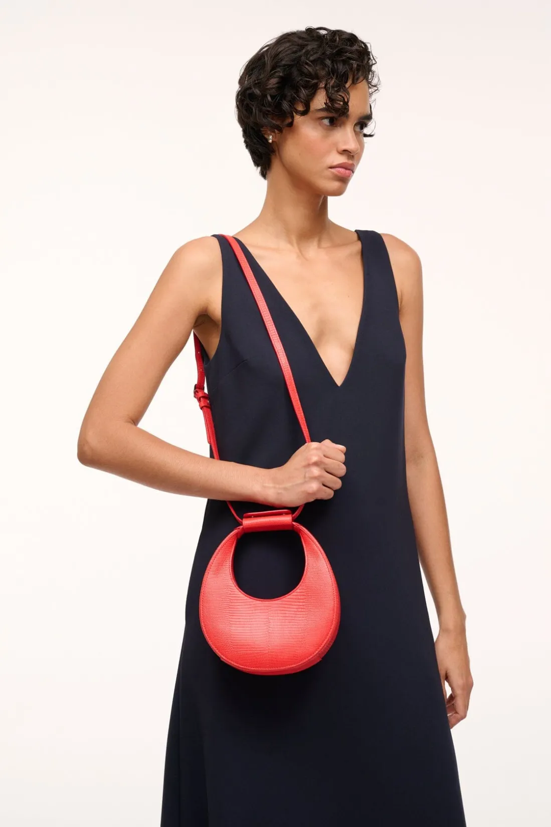 STAUD GOODNIGHT MOON BAG RED ROSE REDROSE Best