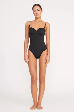 STAUD GOSSAMER ONE PIECE   BLACK Hot