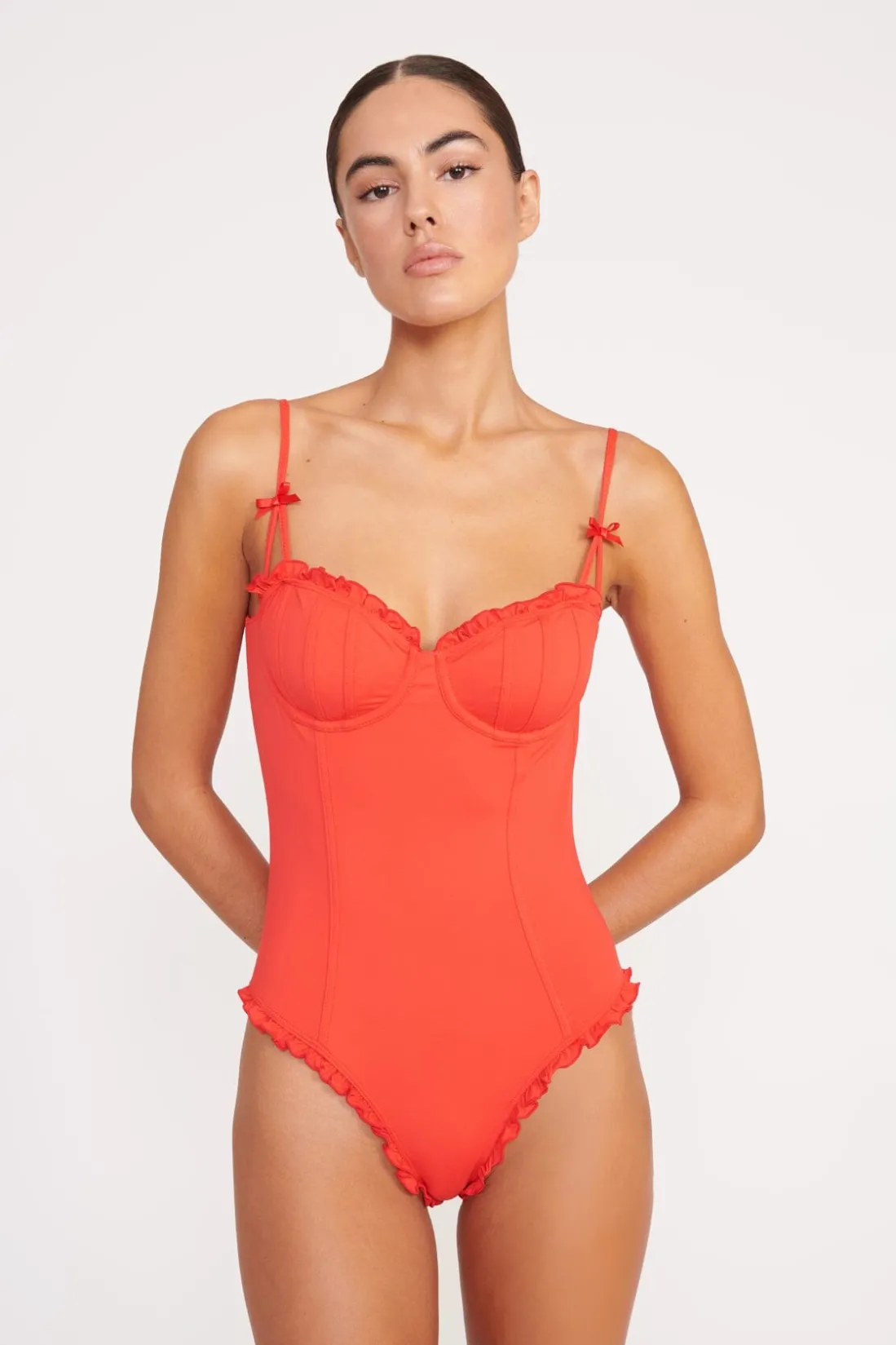 STAUD GOSSAMER ONE PIECE RED ROSE REDROSE Online