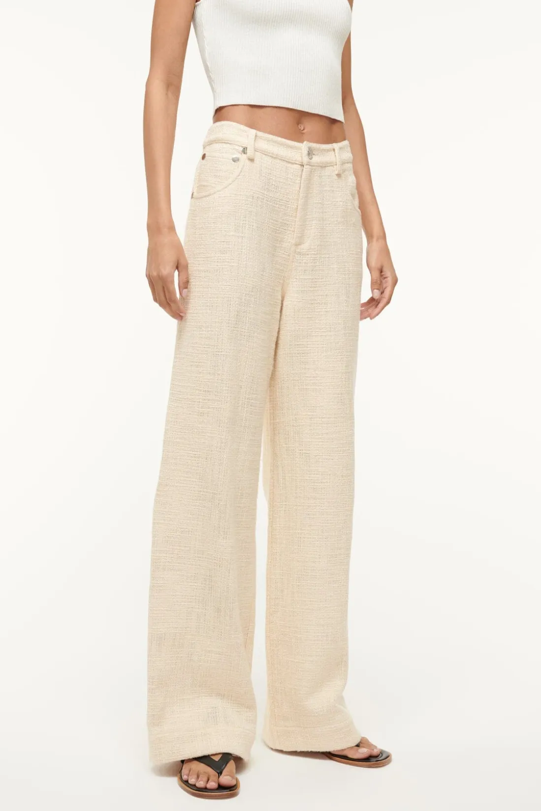 STAUD GRAYSON PANT IVORY Clearance