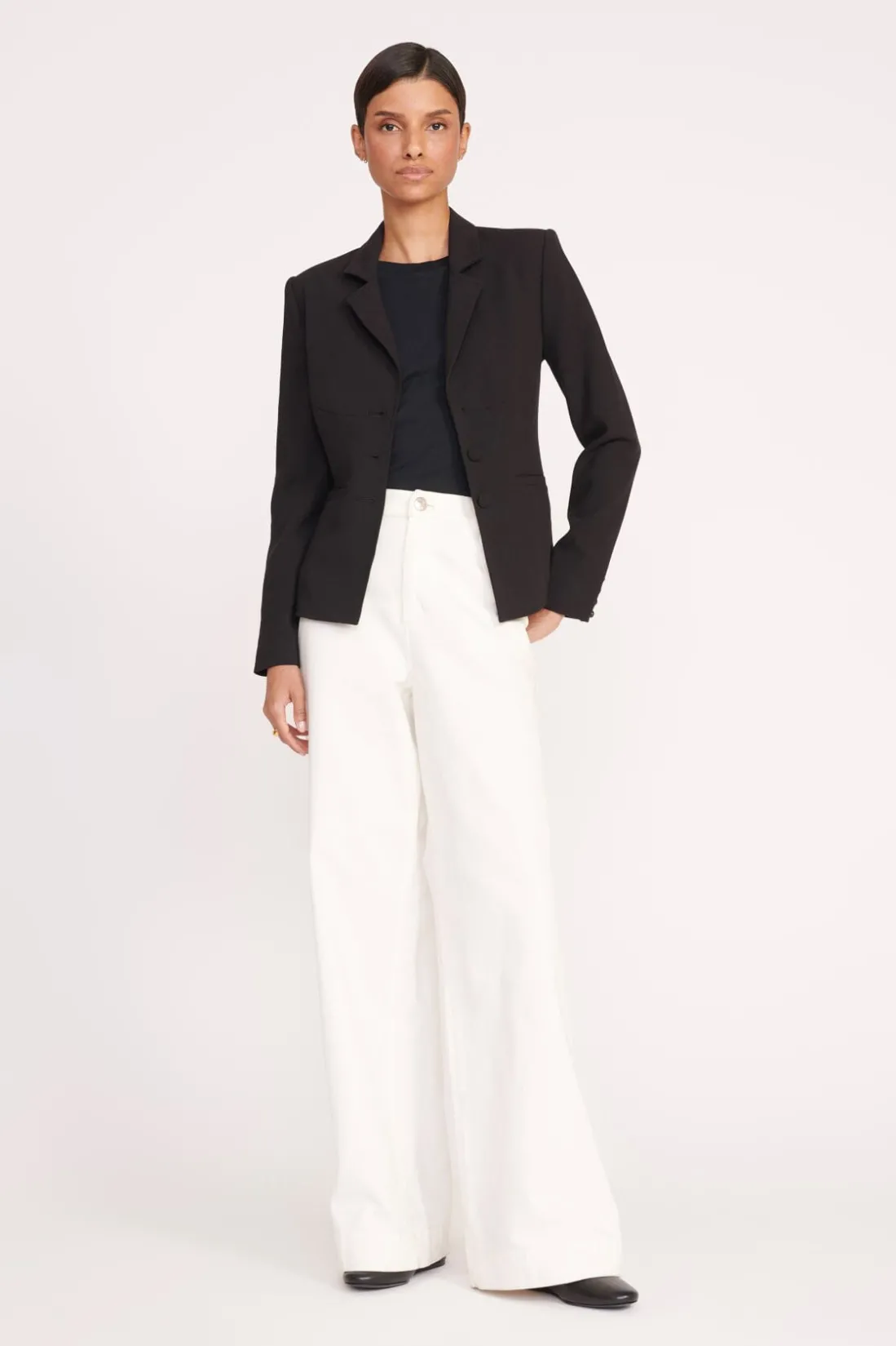 STAUD GRAYSON PANT WHITE Sale