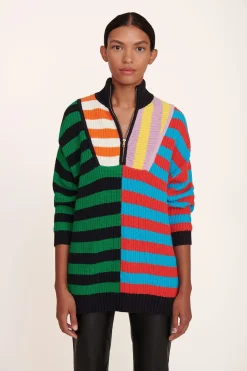 STAUD HAMPTON SWEATER  CABANA STRIPE MULTI CABANASTRIPEMULTI Hot
