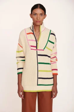 STAUD HAMPTON SWEATER  CREME RAINBOW MULTI CREMERAINBOWMULTI Clearance
