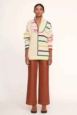 STAUD HAMPTON SWEATER  CREME RAINBOW MULTI CREMERAINBOWMULTI Clearance