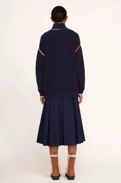 STAUD HAMPTON SWEATER  NAVY MULTI NAVYMULTI