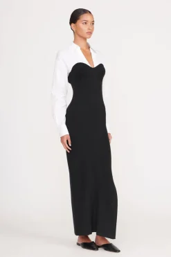 STAUD HAZEL DRESS BLACK WHITE BLACKWHITE Outlet