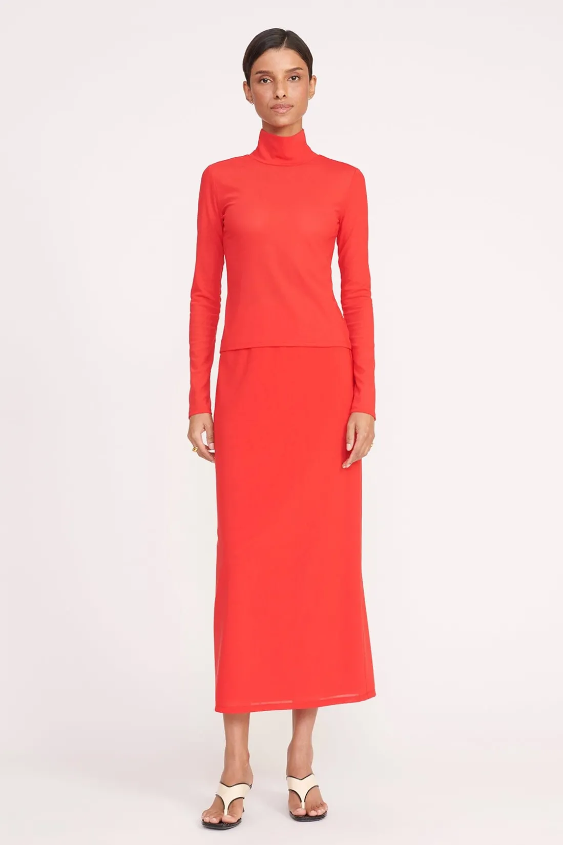STAUD HELVIN TOP RED ROSE REDROSE Outlet