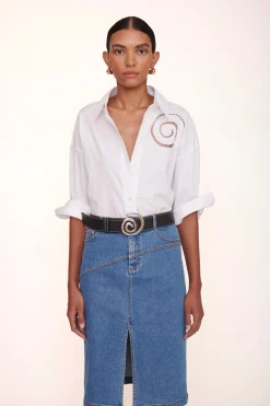 STAUD HUDSON SKIRT  MEDIUM WASH MEDIUMWASH Clearance