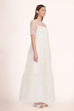 STAUD HYACINTH DRESS   WHITE Hot