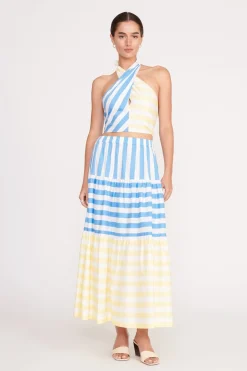 STAUD IDALINO SKIRT  BUTTERCUP SEASHORE STRIPE BUTTERCUPSEASHORESTRIPE New