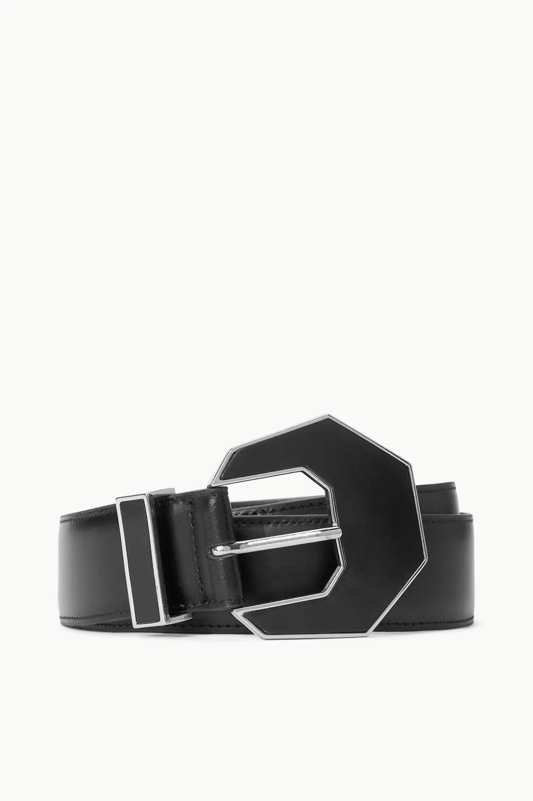STAUD INLAY BUCKLE BELT BLACK Discount