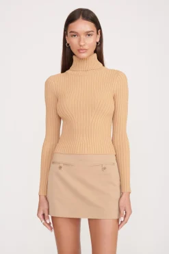 STAUD JACE TOP   CAMEL
