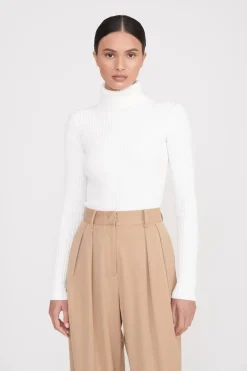 STAUD JACE TOP   IVORY
