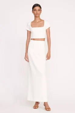 STAUD JEREMIAH SKIRT   IVORY Outlet