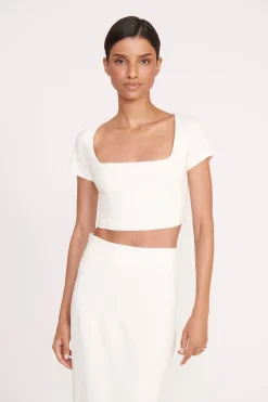 STAUD JEREMIAH SKIRT   IVORY Outlet