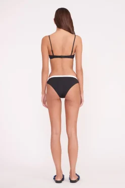 STAUD JO BALCONETTE BIKINI TOP BLACK WHITE BLACKWHITE Clearance