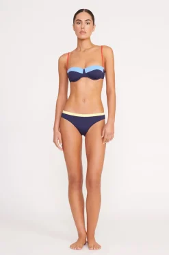 STAUD JO BALCONETTE BIKINI TOP  NAVY COLORBLOCK NAVYCOLORBLOCK Online