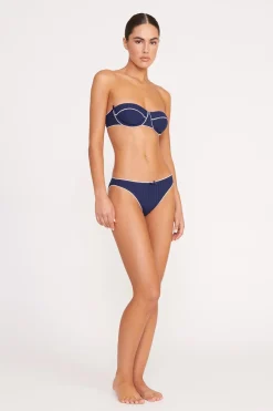 STAUD JO BALCONETTE BIKINI TOP  NAVY WHITE NAVYWHITE New