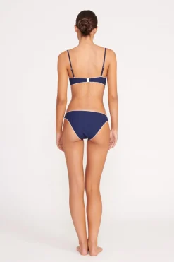 STAUD JO BALCONETTE BIKINI TOP  NAVY WHITE NAVYWHITE New
