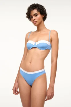 STAUD JO BALCONETTE BIKINI TOP  AZURE WHITE AZUREWHITE Best