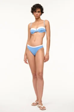 STAUD JO BALCONETTE BIKINI TOP  AZURE WHITE AZUREWHITE Best