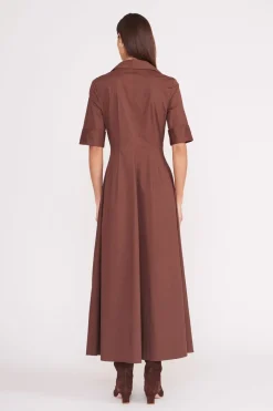 STAUD JOAN MAXI DRESS   MAHOGANY Discount
