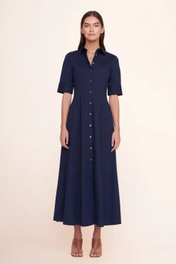 STAUD JOAN MAXI DRESS   NAVY Discount