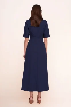 STAUD JOAN MAXI DRESS NAVY Discount