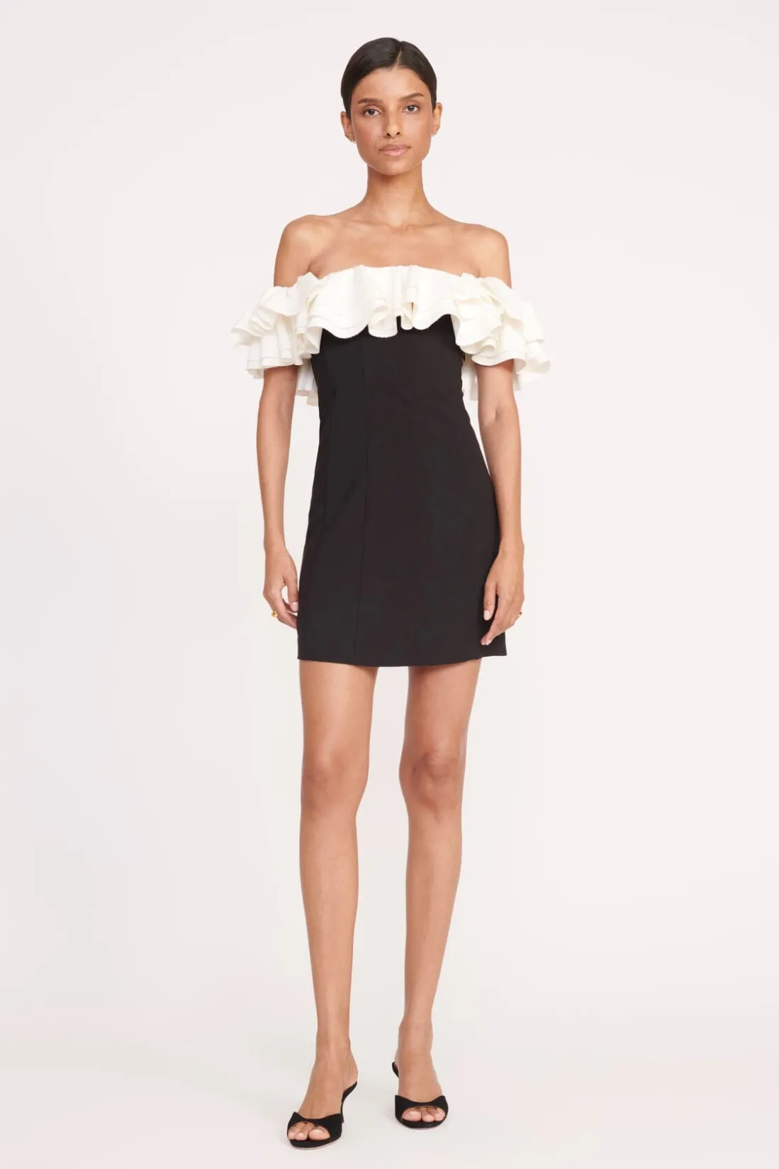STAUD KIARA DRESS BLACK IVORY BLACKIVORY Online