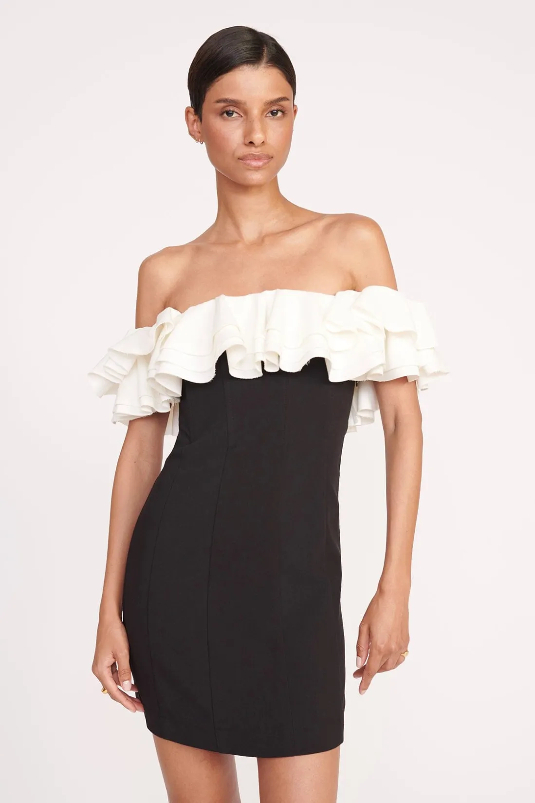 STAUD KIARA DRESS BLACK IVORY BLACKIVORY Online