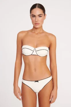 STAUD KIT BIKINI BOTTOM  IVORY BLACK IVORYBLACK Hot