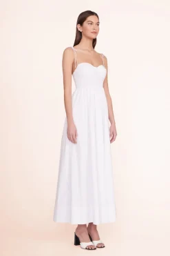 STAUD LANDRY DRESS   WHITE Outlet