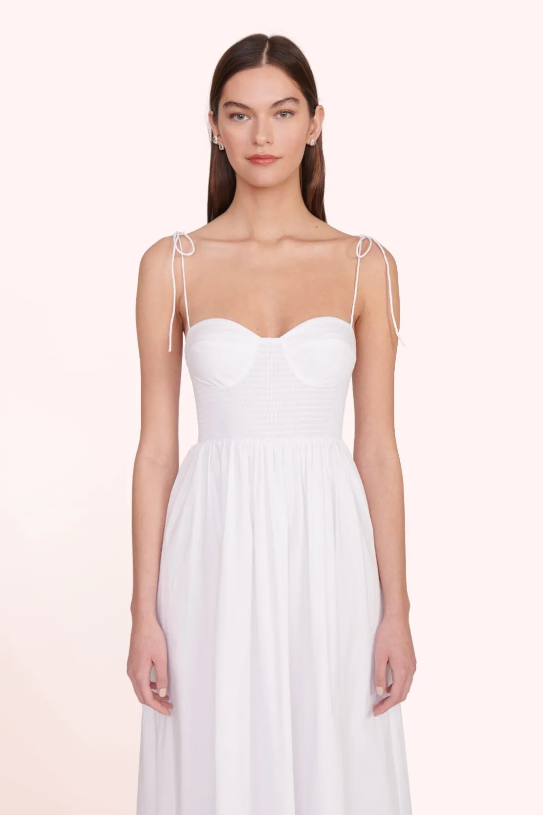 STAUD LANDRY DRESS WHITE Outlet