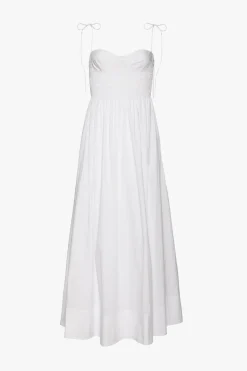 STAUD LANDRY DRESS WHITE Outlet
