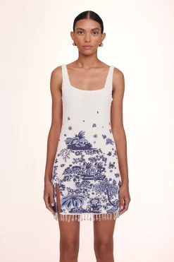 STAUD LE SABLE DRESS  BLUE TOILE BLUETOILE