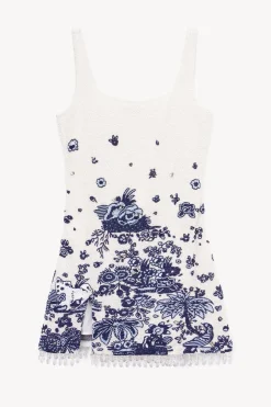 STAUD LE SABLE DRESS  BLUE TOILE BLUETOILE
