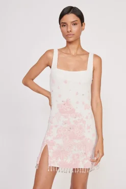 STAUD LE SABLE DRESS  IVORY CHERRY BLOSSOM TOILE IVORYCHERRYBLOSSOMTOILE