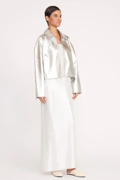 STAUD LENNOX JACKET   SILVER New
